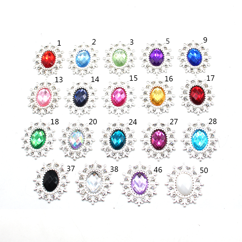 Sew On Rhinestone - 10個25*30ミリメートルdiy合金アクセサリースナップ売春縫製衣料品装飾ラインストーンコスチュームジュエリーアクセサリー