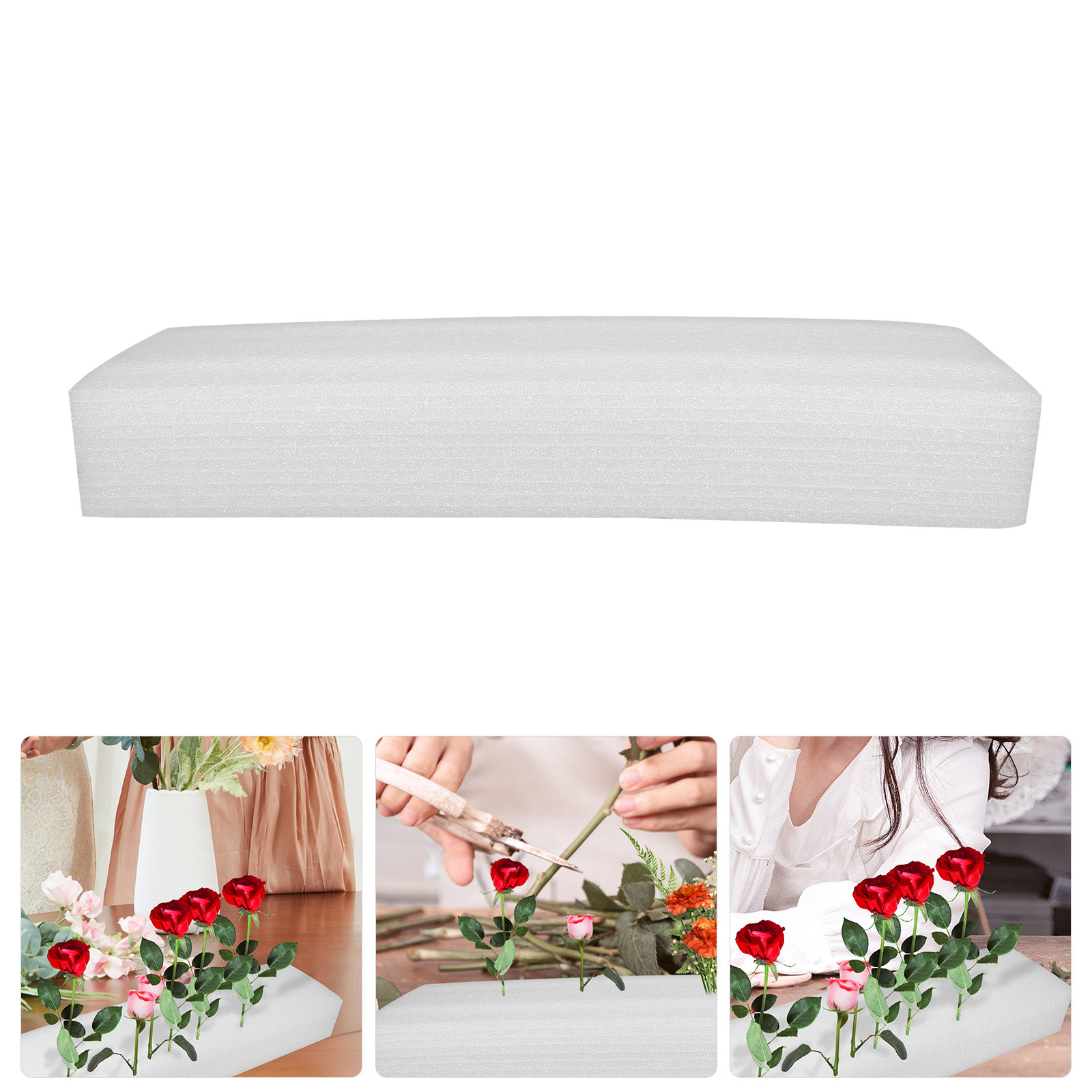Embellishment Crafts - 工芸用フォームブロック 50cm ホワイトボード フラワーアレンジメント用品 軽量で実用的なDIYフォームベース 包装ライナー
