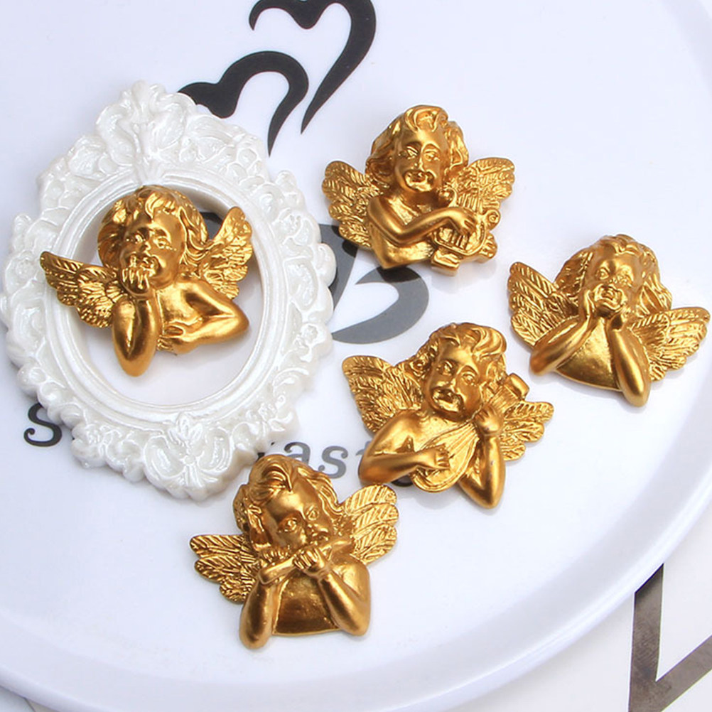 Embellishment Crafts - 15 個樹脂エンジェルアクセサリークラフト DIY チャームフラットバック装飾電話ケース装飾品 H 製装飾品収納容器
