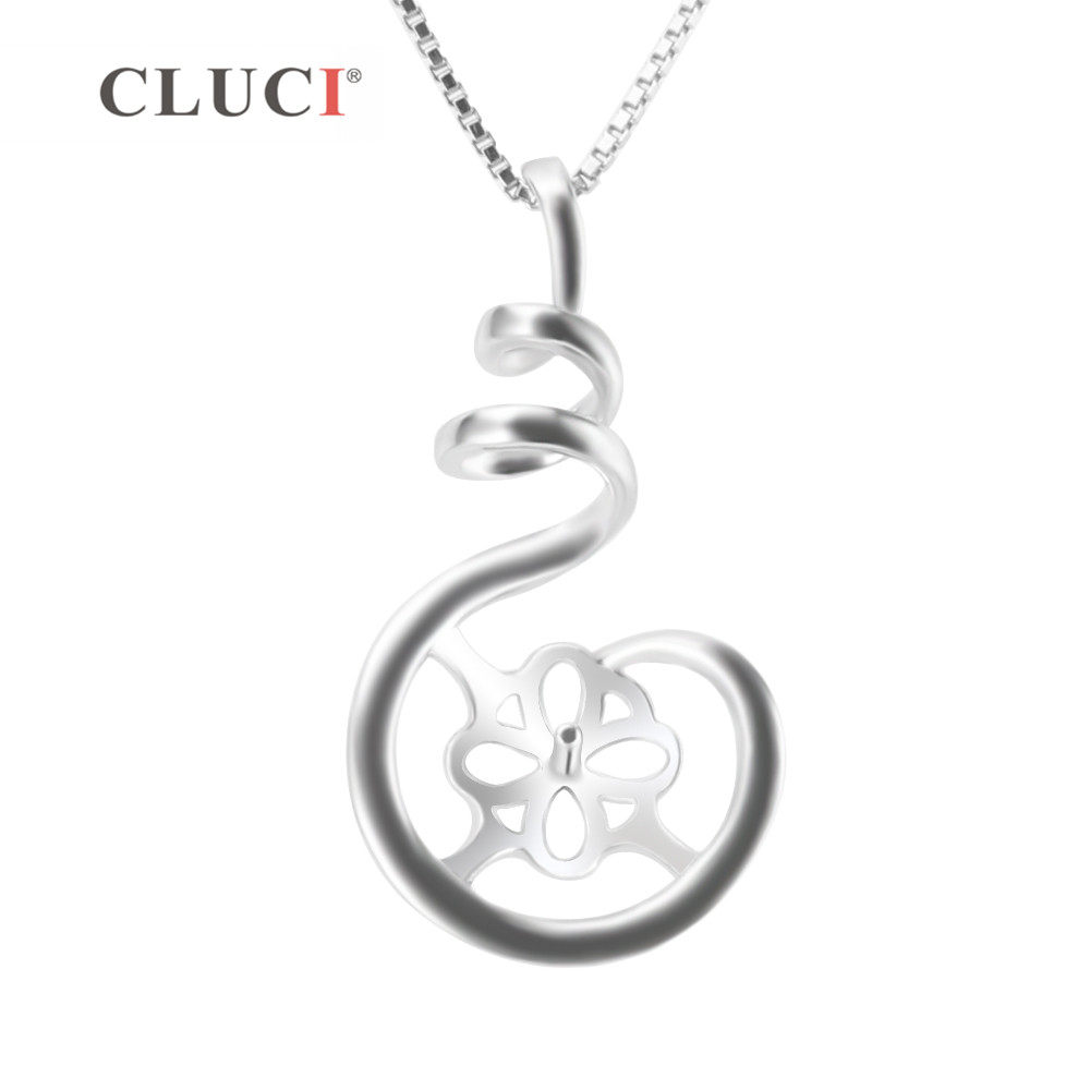 Pearl Trim Chain - Cluci-女性用925スターリングシルバーパールペンダント,ジュエリー,チェーンなし,sp228sb