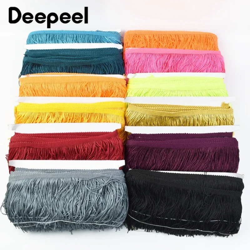 Fringe Ribbon Sewing - 10 ヤード 10/15/20/30 センチメートル色付きロングタッセルフリンジトリム織りレースリボン DIY ラテンダンスドレス衣服生地縫製アクセサリー