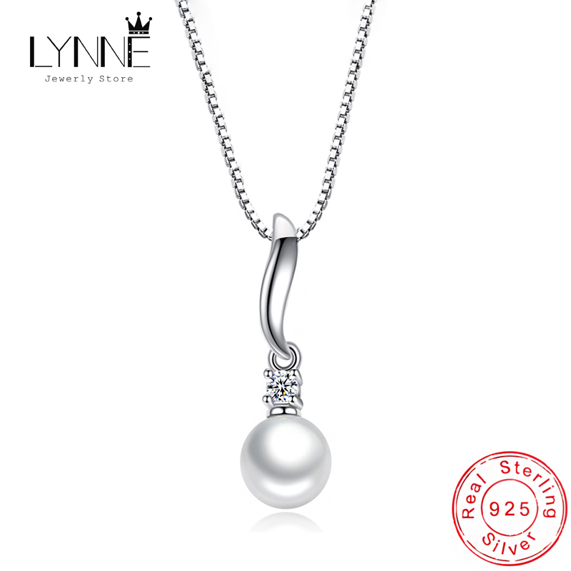 Pearl Trim Chain - 女性用ジルコンパールペンダント付き925スターリングシルバーネックレス,ファインラインストーン付きネックレス,czドロップペンダント,アニバーサリージュエリー