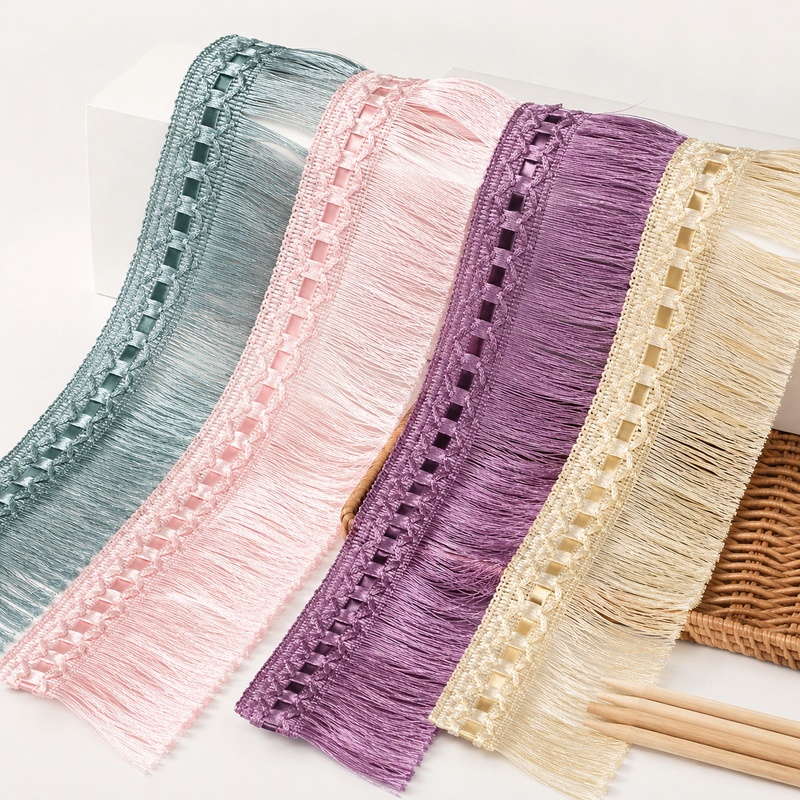 Fringe Ribbon Sewing - 2-10 メートル 10 センチメートルナイロンタッセルフリンジレーストリムテープカーテンドレス装飾用手作り縫製リボンアクセサリークラフト用品
