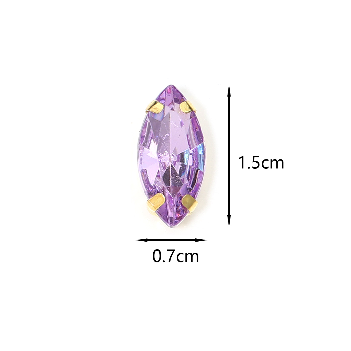50個入り 馬の目型 ステンレス製 クローラインストーン 4 - Sew On Rhinestone のレビューと価格