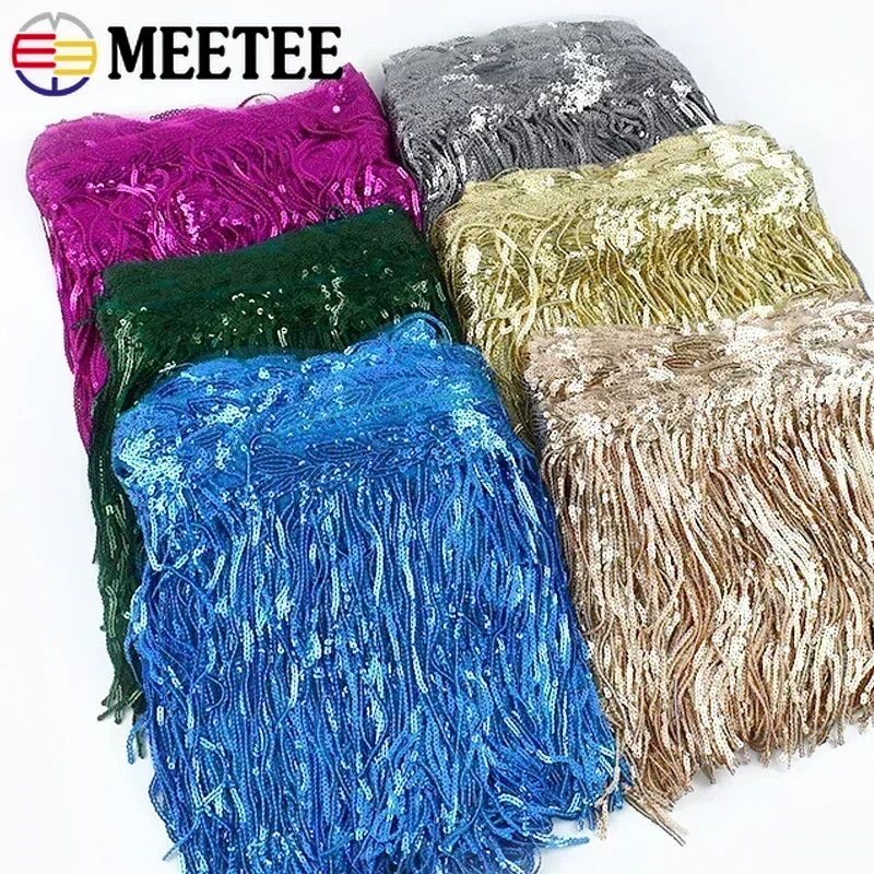 3/5ヤード 20cm スパンコールタッセルフリンジトリム  - Fringe Ribbon Sewing のレビューと価格
