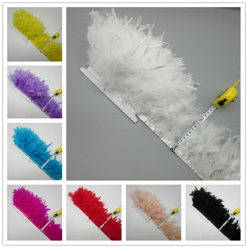 2ヤードの七面鳥の羽飾り、ふわふわのマラブー、15〜20cm - Feather Trim Marabou のレビューと価格