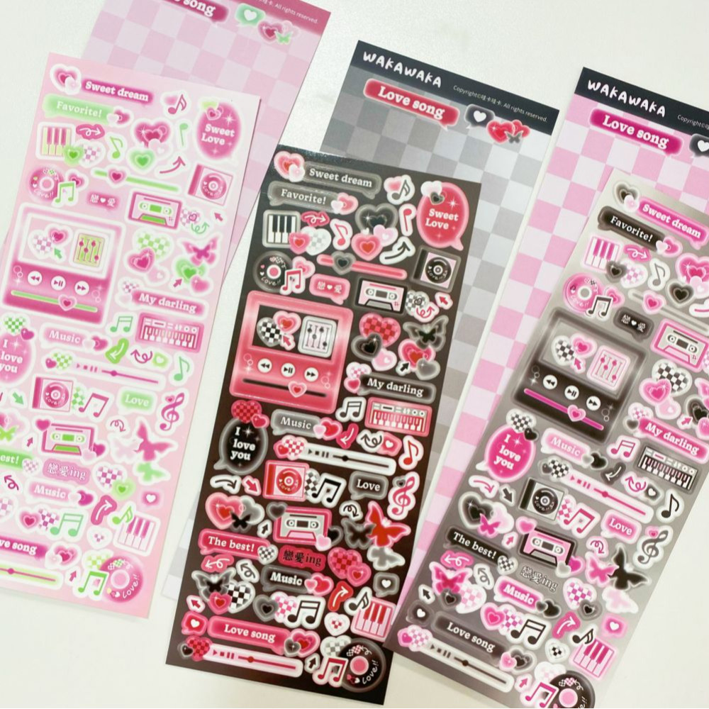 スクラップブック音楽装飾ステッカー韓国 DIY 電話荷物オー - Glitter Vinyl Roll のレビューと価格
