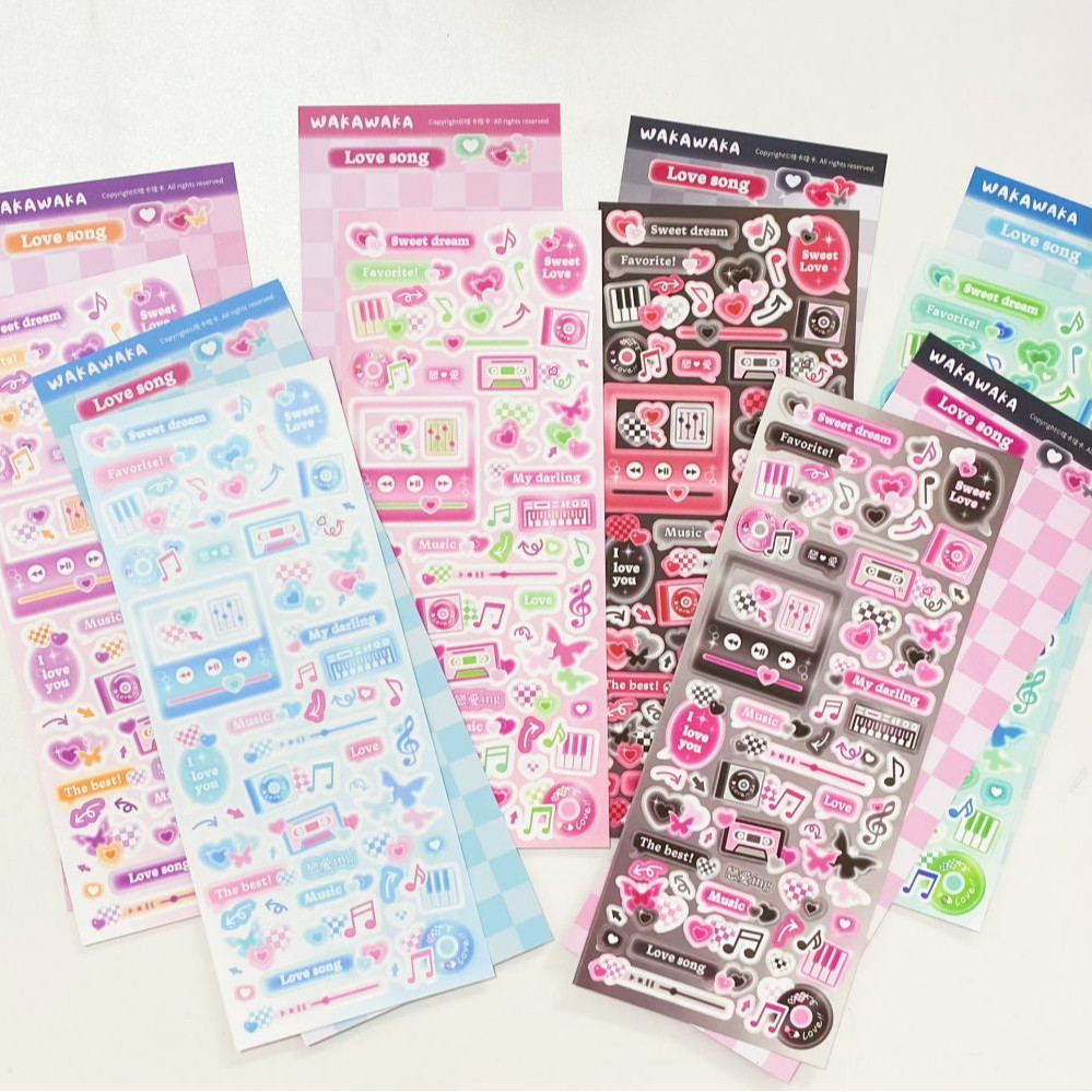 スクラップブック音楽装飾ステッカー韓国 DIY 電話荷物オー - Glitter Vinyl Roll のレビューと価格