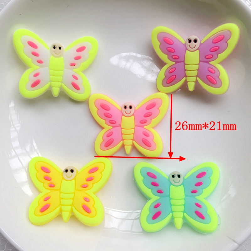 10 個かわいい大きな蝶 PVC 柔軟な接着剤フラットバック - Embellishment Glue Craft のレビューと価格