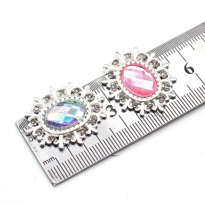 10個25*30ミリメートルdiy合金アクセサリースナップ売 - Sew On Rhinestone のレビューと価格
