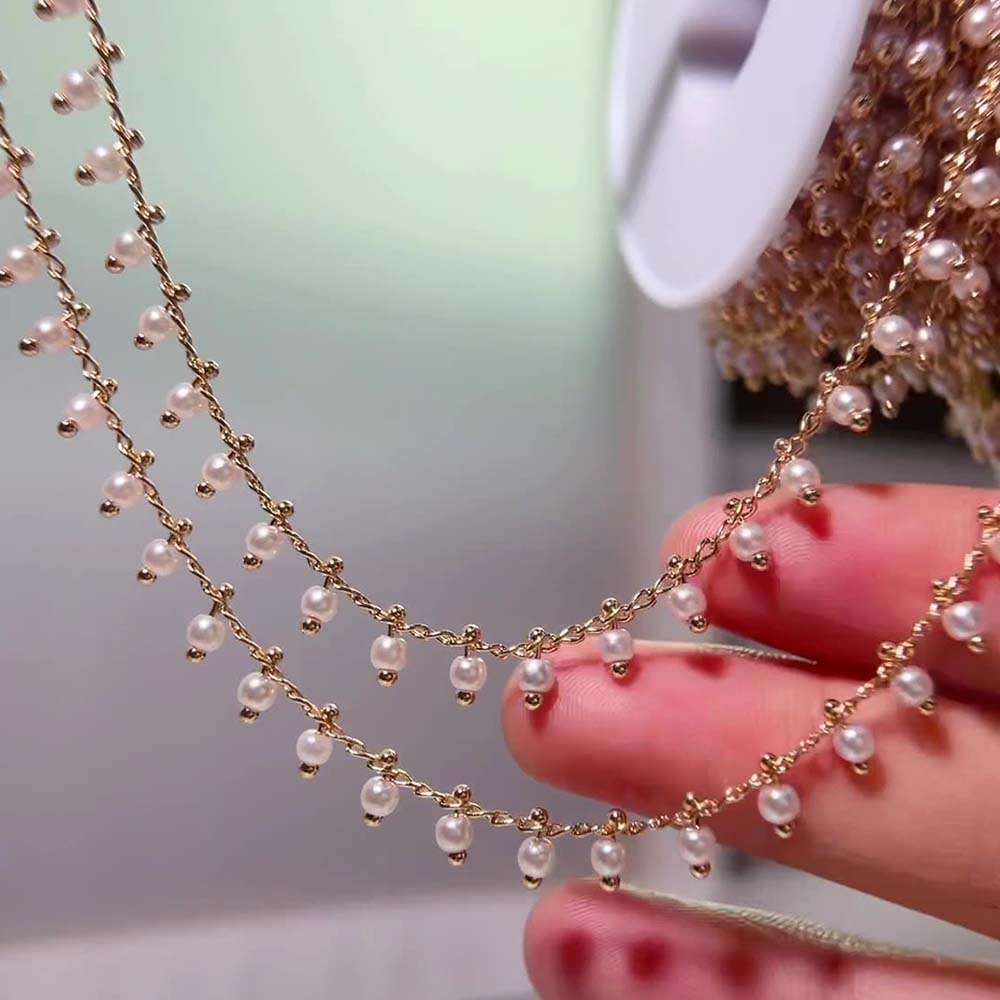 0.5 メートル 1 メートル模造パールボールチャームビーズ - Pearl Trim Chain のレビューと価格