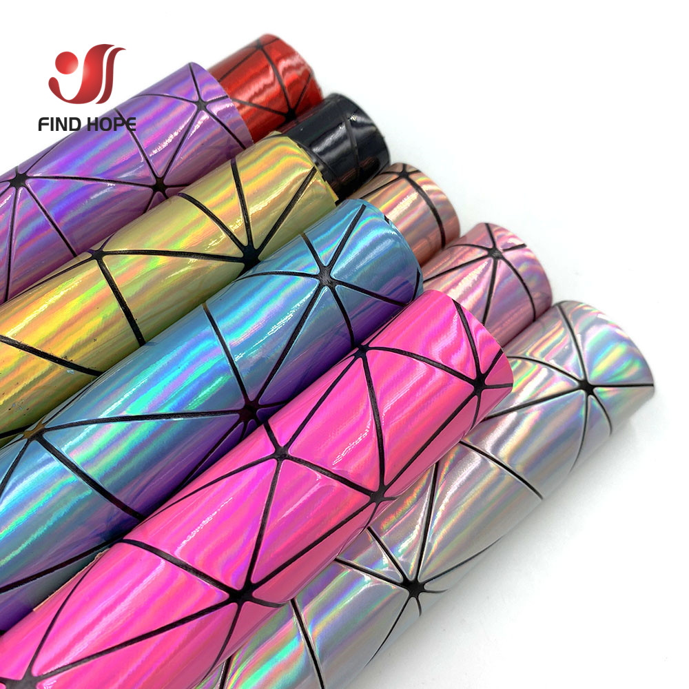 合成皮革のフェイクレザーファブリック,人工皮革の幾何学的な抽 - Glitter Vinyl Roll のレビューと価格
