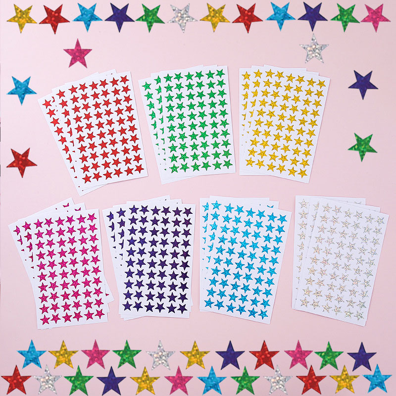 420 個のスターステッカー キラキラホログラフィックグリッ - Glitter Vinyl Roll のレビューと価格