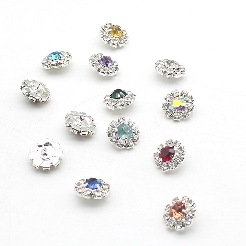 縫製用ラインストーン付きラウンドメタル縫製ボタン,ウェディン - Sew On Rhinestone のレビューと価格