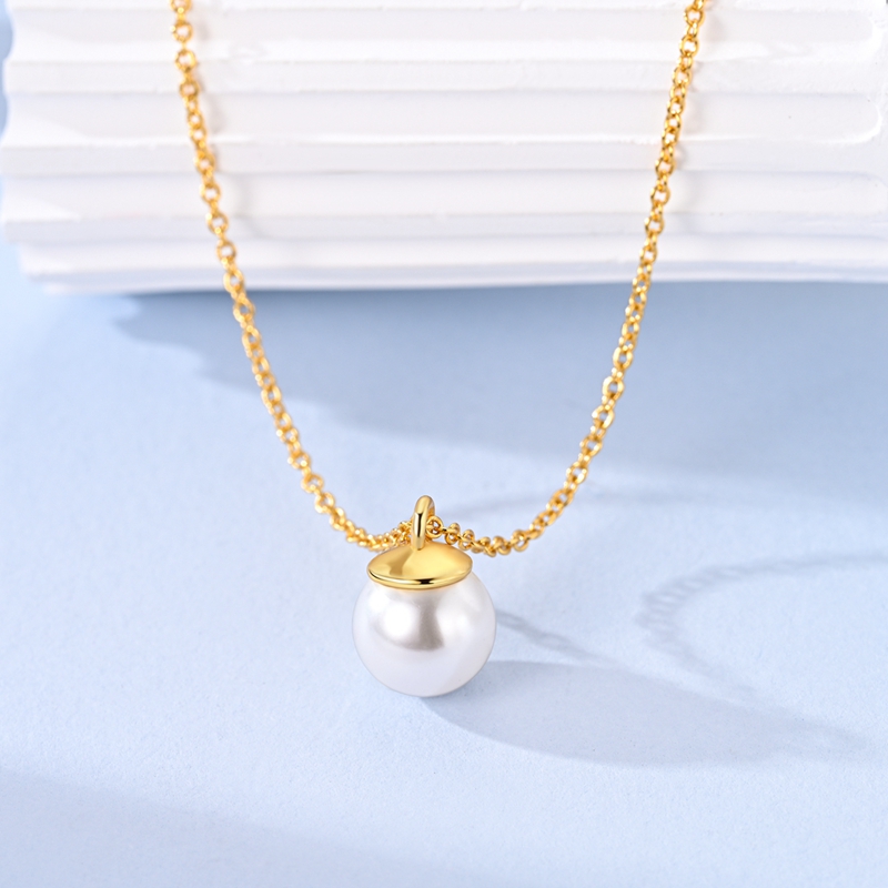 オリジナル 925 スターリングシルバーネックレス真珠蝶ペン - Pearl Trim Chain のレビューと価格