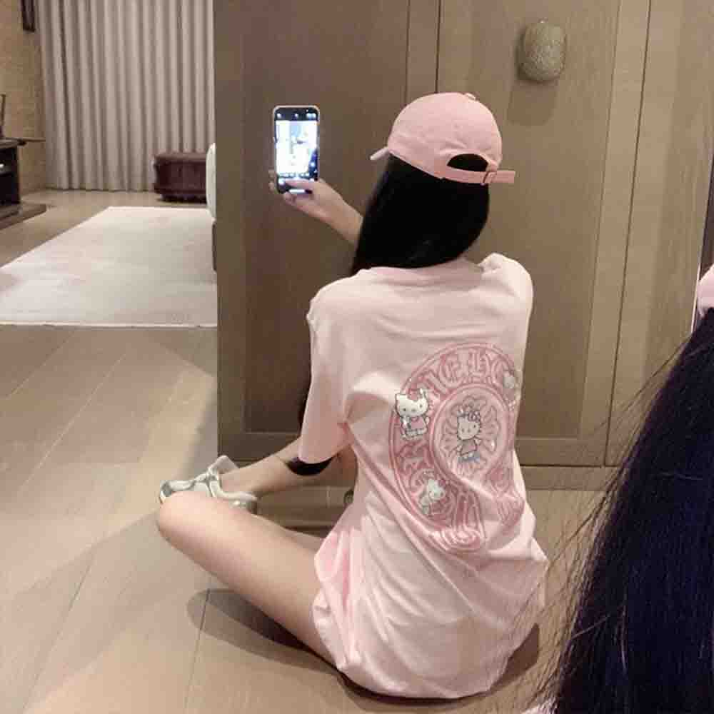 韓国語版ハローキティダイヤモンドプリントレディースTシャツY - Embellish Knit のレビューと価格