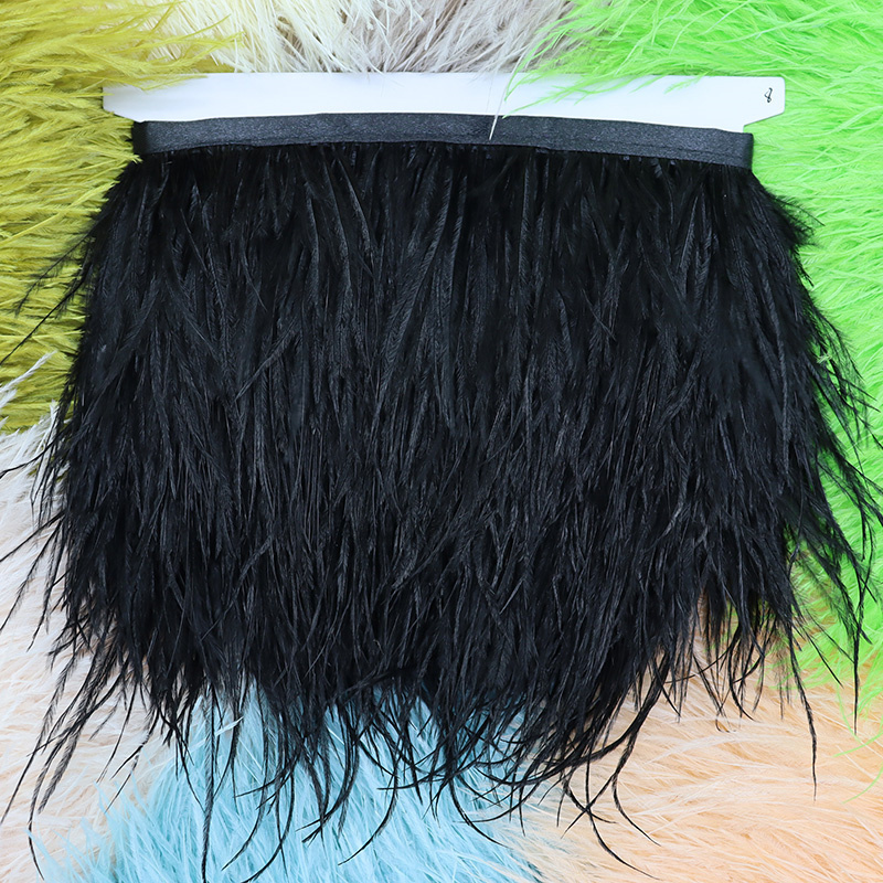 1 メートル 8-10 センチメートル黒ダチョウの羽トリム工 - Feather Trim Marabou のレビューと価格