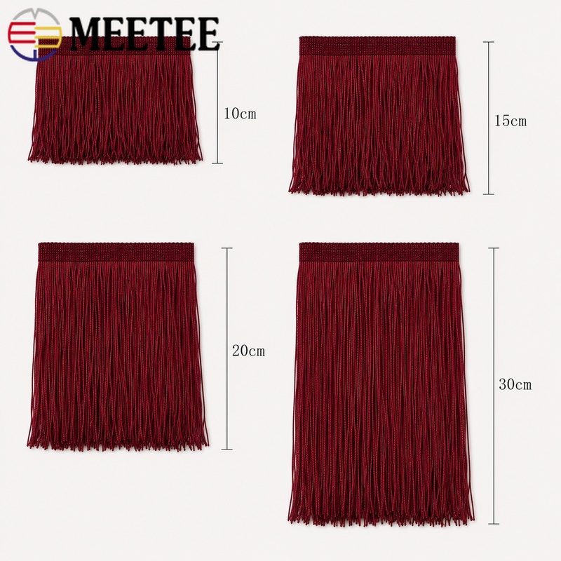 5/10ヤード 10-30cm レッドタッセルフリンジトリム - Fringe Ribbon Sewing のレビューと価格