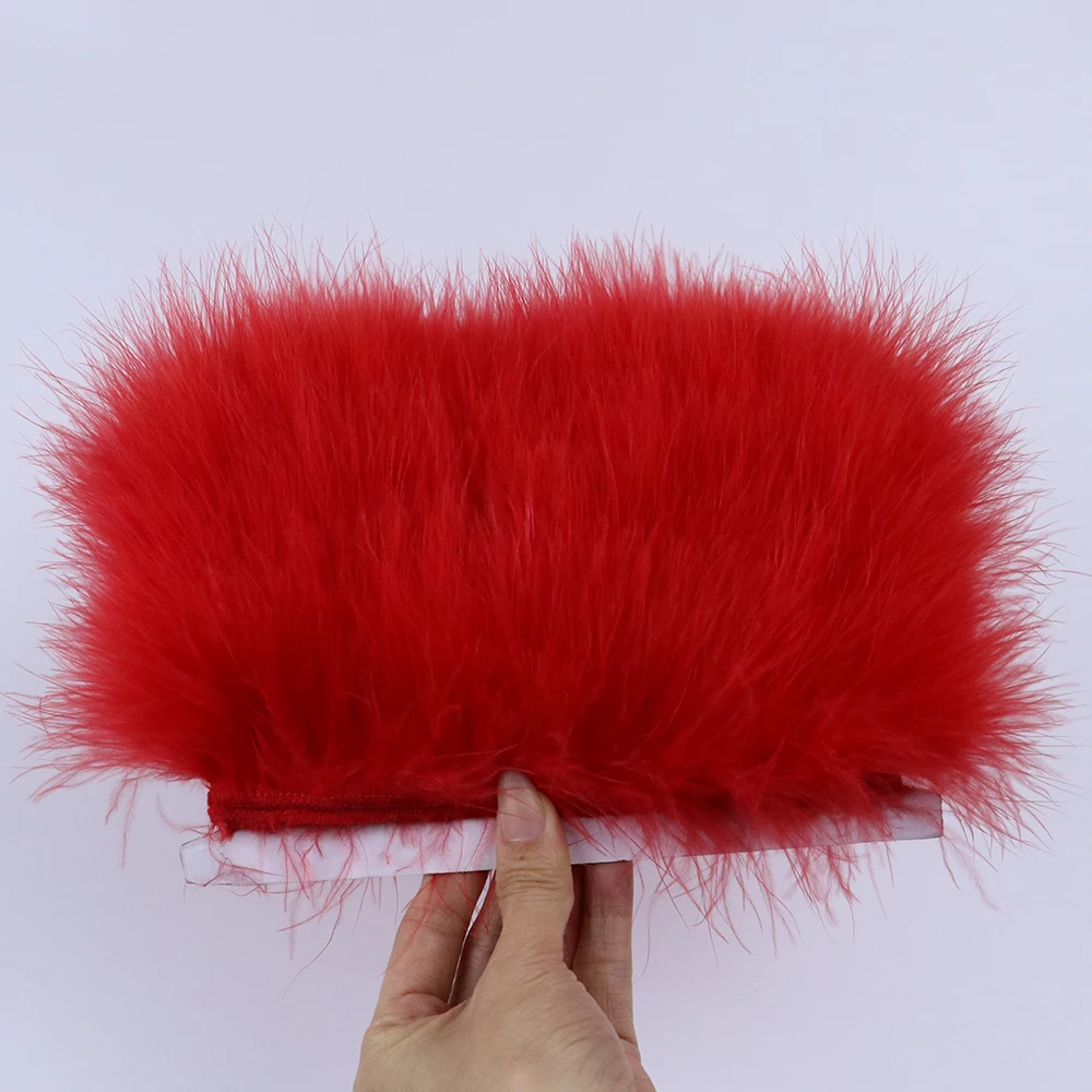 1メートルの柔らかい七面鳥の羽根飾り、ふわふわのマラブーフェ - Feather Trim Marabou のレビューと価格