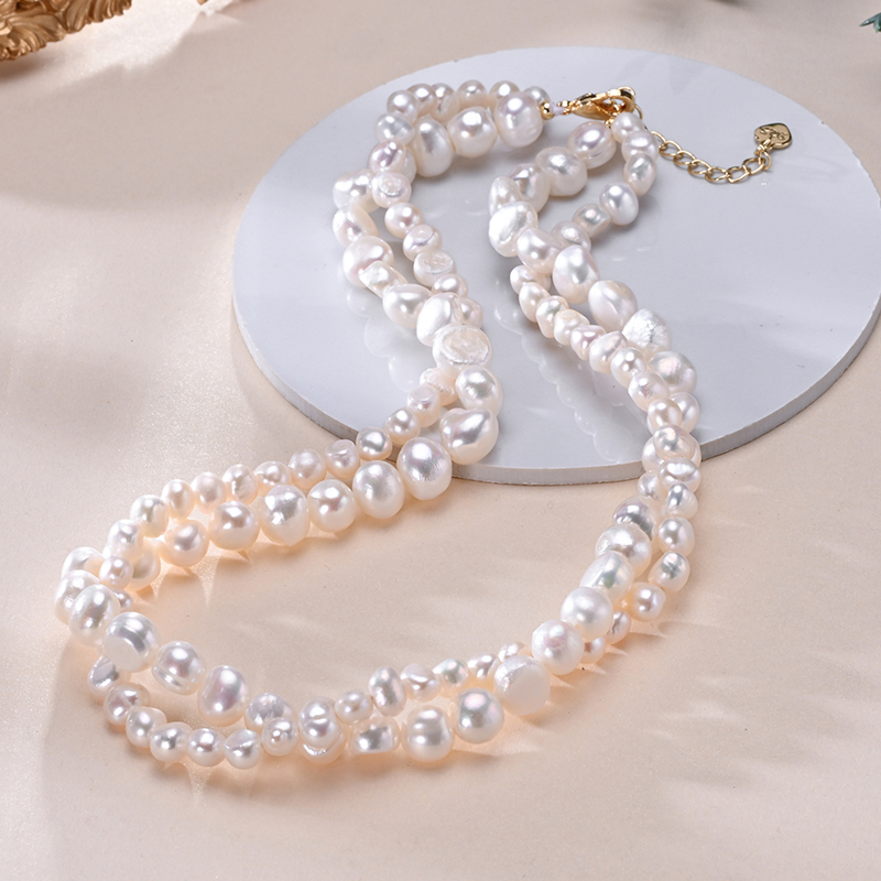 HENGSHENG バロック淡水 5-6 ミリメートル 8- - Pearl Trim Chain のレビューと価格