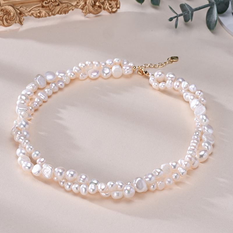 HENGSHENG バロック淡水 5-6 ミリメートル 8- - Pearl Trim Chain のレビューと価格
