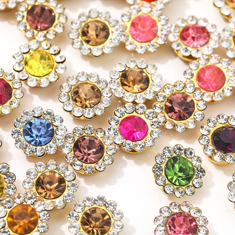 1000個入り 10mm ひまわり型ラインストーン ゴールド - Sew On Rhinestone のレビューと価格
