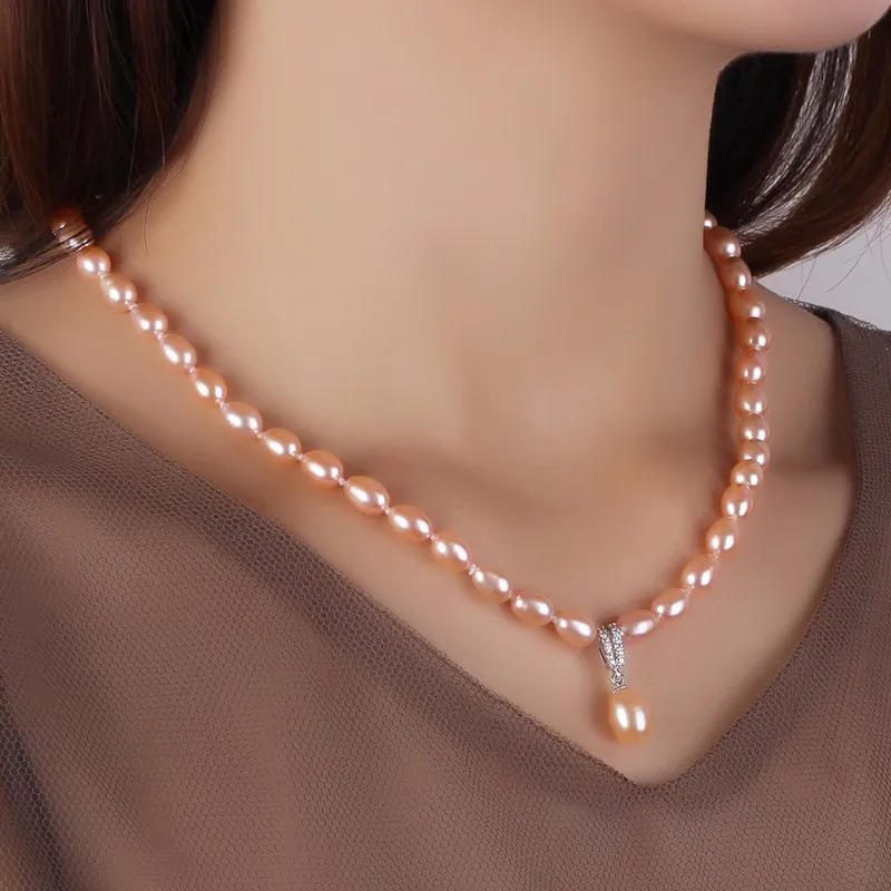 Dainashi 925 スターリングシルバー真珠のネックレ - Pearl Trim Chain のレビューと価格