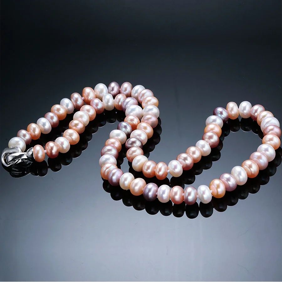 YWYC 7-10 ミリメートルパンビーズ淡水真珠のネックレ - Pearl Trim Chain のレビューと価格