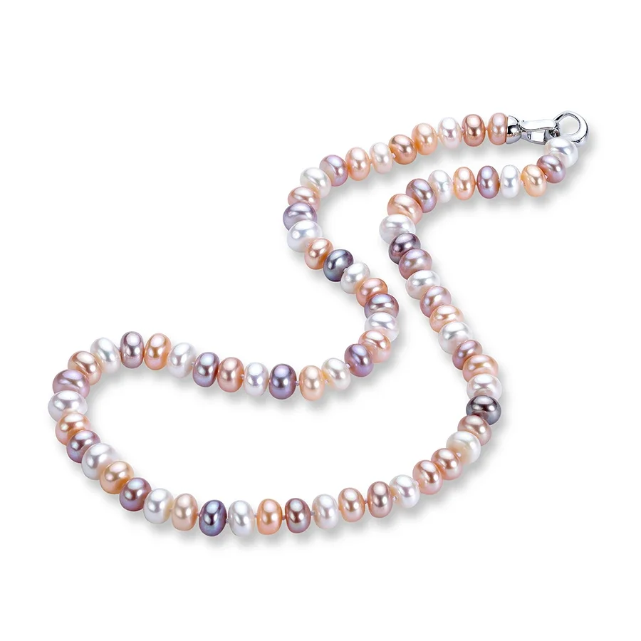 YWYC 7-10 ミリメートルパンビーズ淡水真珠のネックレ - Pearl Trim Chain のレビューと価格