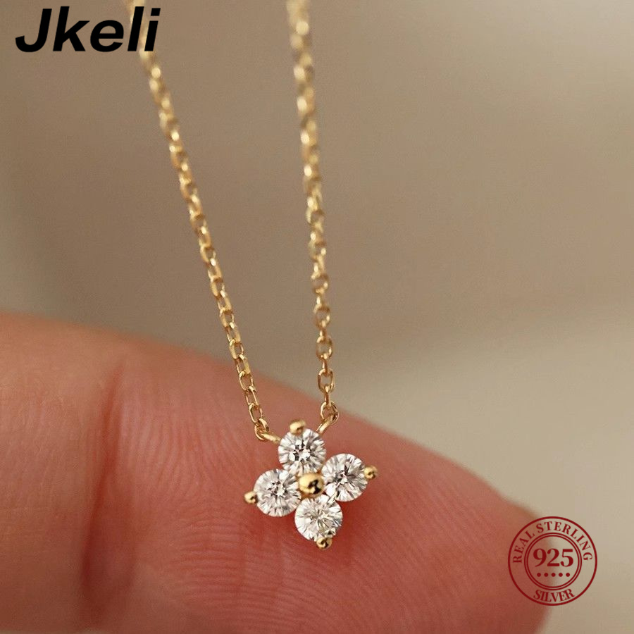 Jkeli-925スターリングシルバーメッキネックレスK14 - Pearl Trim Chain のレビューと価格