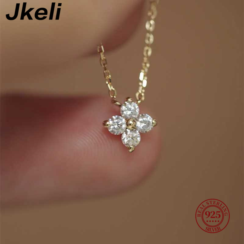 Jkeli-925スターリングシルバーメッキネックレスK14 - Pearl Trim Chain のレビューと価格