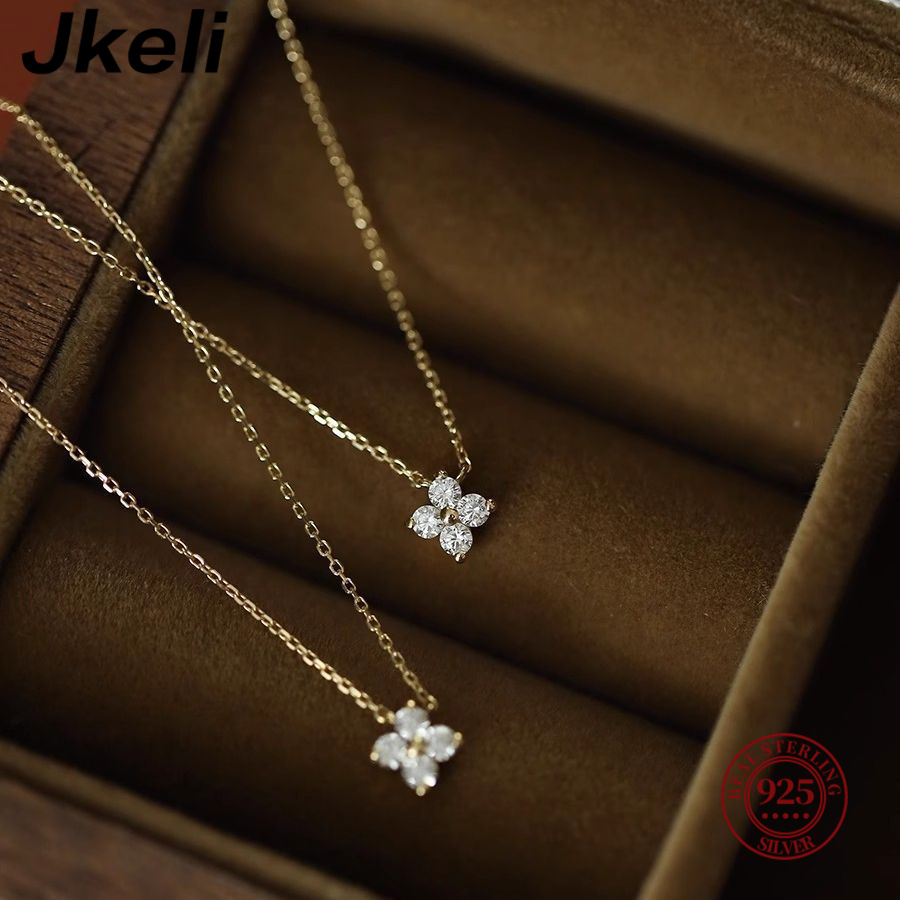 Jkeli-925スターリングシルバーメッキネックレスK14 - Pearl Trim Chain のレビューと価格