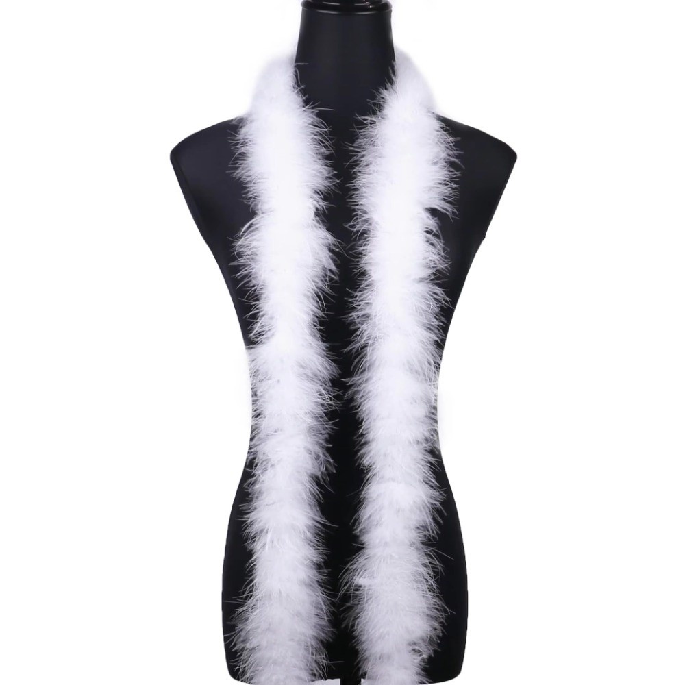 2メートルのマラブーフェザーボアカフストリップフェイクファー - Feather Trim Marabou のレビューと価格