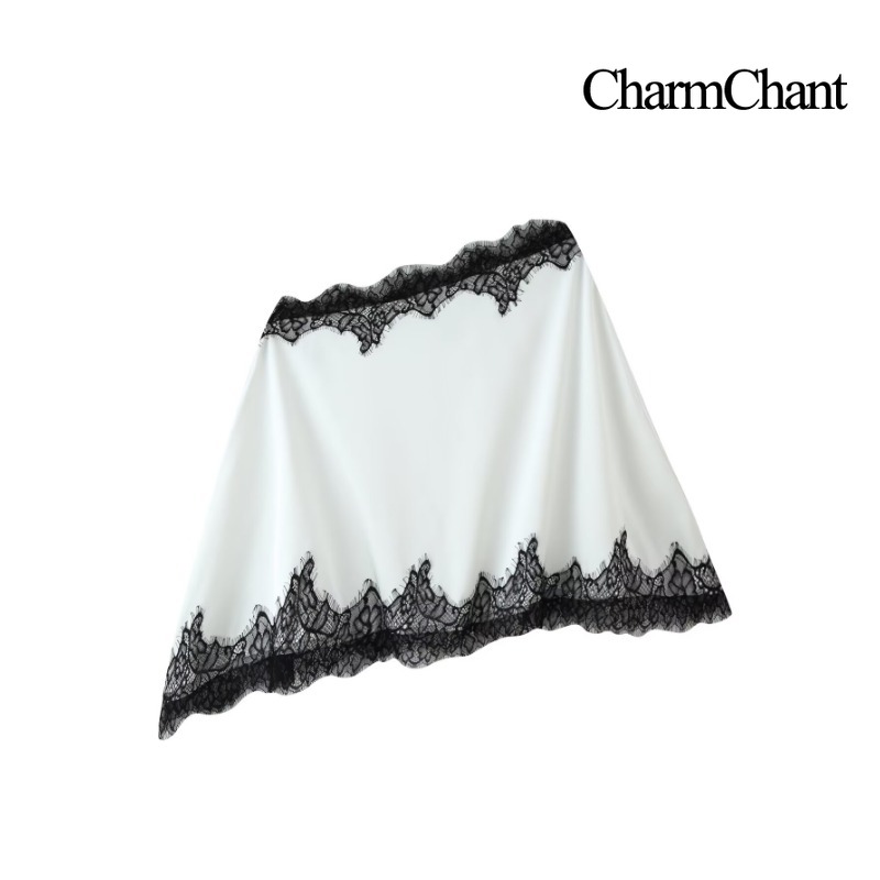 CHARMCHANT レディース サテンレーストリム ツーピ - Elastic Lace Trim のレビューと価格