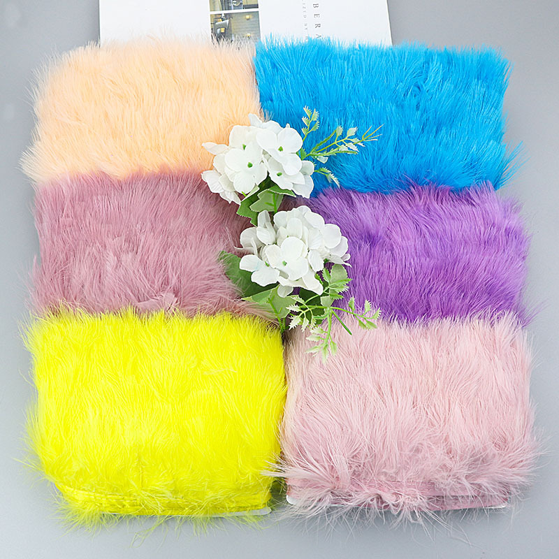 黒白七面鳥の羽飾り8-10cmマラブーフェザーフリンジリボン - Feather Trim Marabou のレビューと価格