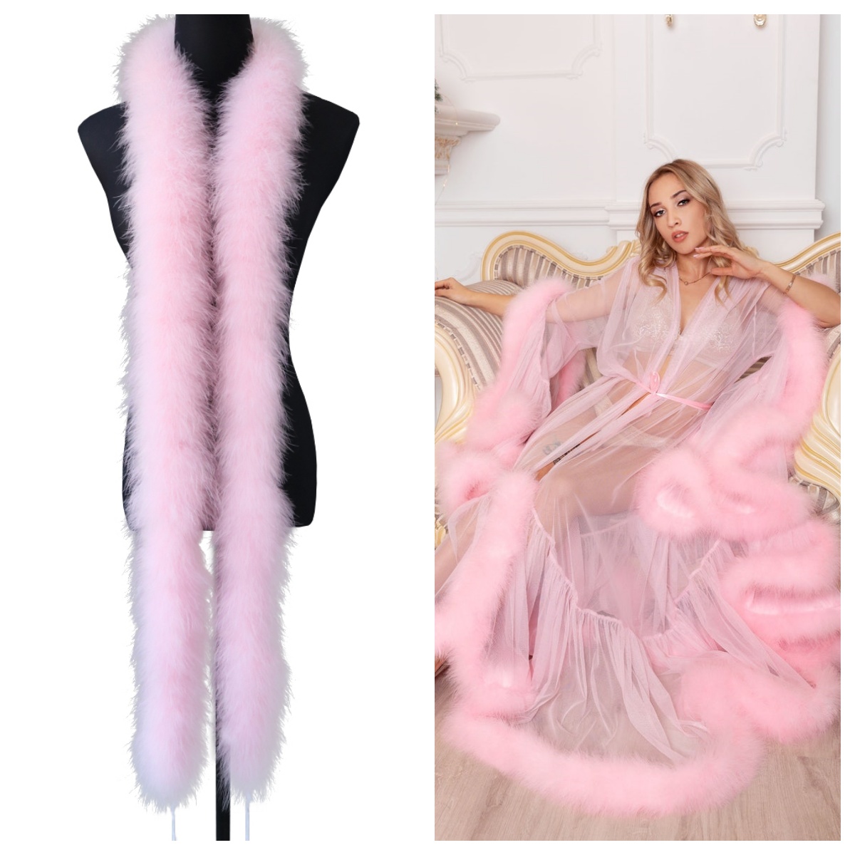 天然マラブーフェザートリム 2 メートル、50 グラムの柔ら - Feather Trim Marabou のレビューと価格