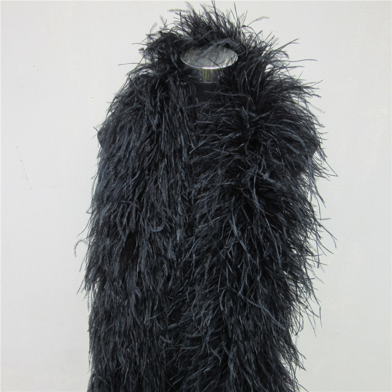 2メートル6層ホワイトナチュラルオーストリッチ羽ボア品質ふわ - Feather Trim Marabou のレビューと価格