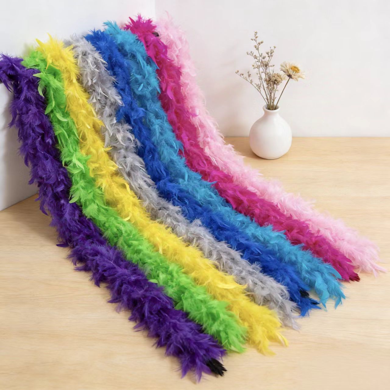 2 メートルの七面鳥の羽ボア 40 グラム-90 グラム色付 - Feather Trim Marabou のレビューと価格