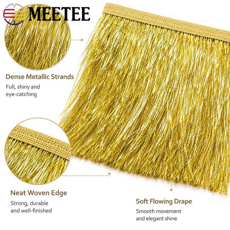 5/10M 10/15/20cm スパンコールタッセルフリン - Fringe Ribbon Sewing のレビューと価格